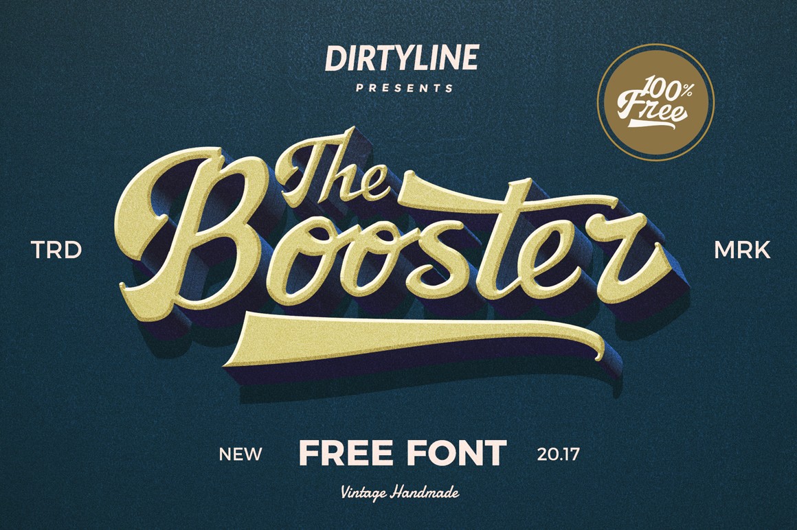 Booster Vintage Font preview
